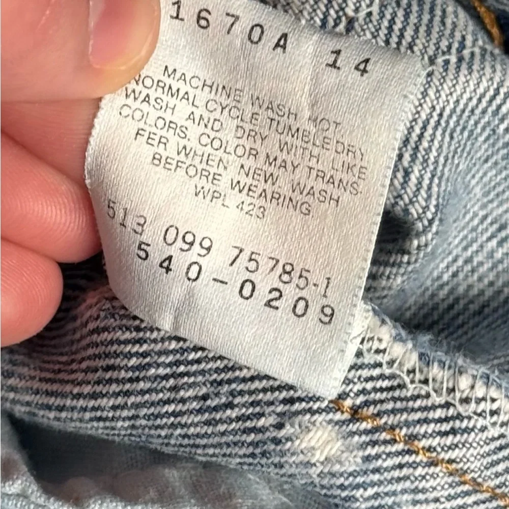 Levis 540 Jeans Blue Acid Wash 90s Denim Made‎ In USA Vintage Mens 34x32